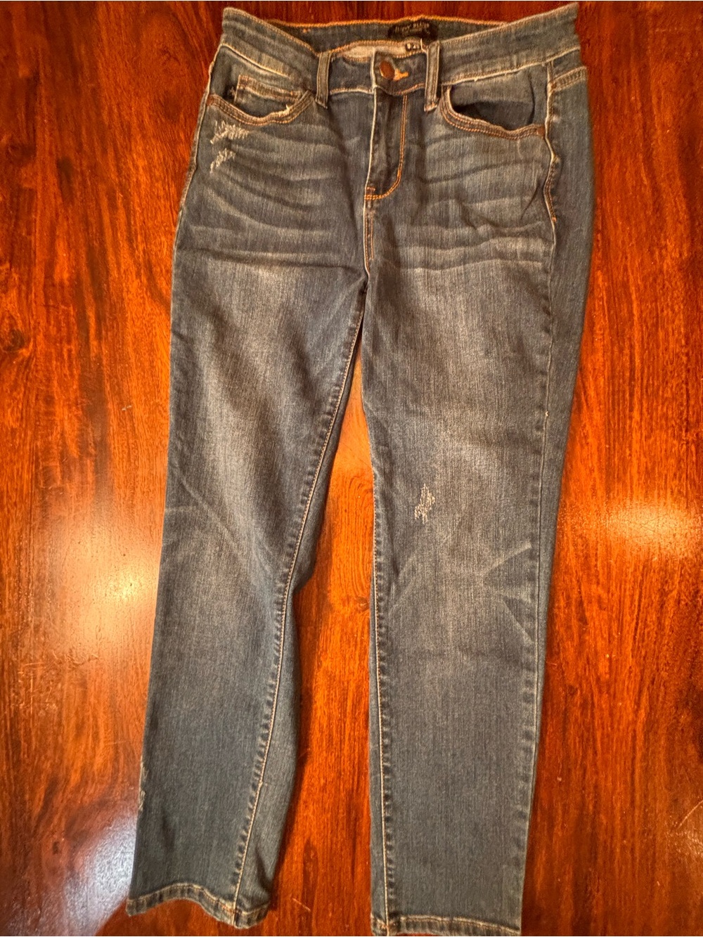 Judy Blue Womens Skinny Jeans Relaxed Fit Distressed Med Wash Stretch 5-Pocket